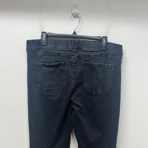 Democracy Ab Solution Black Slim Straight Leg Jeans shaping tummy control Size 1 - Picture 6 of 8